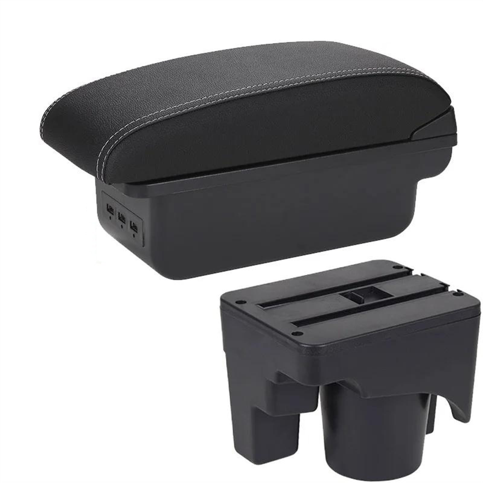 Ysdsls B3 Black White 3Usb Car Armrest Storage Box Interior Accessories Details For Golf 6 5 Mk6 Mk5 For Jetta For Sagitar