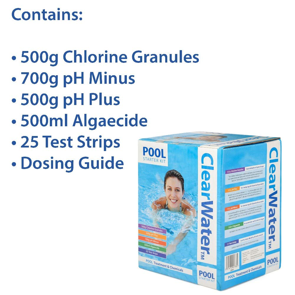 Clearwater CH0017 Pool Chemical Starter Kit for Above Ground Pool and