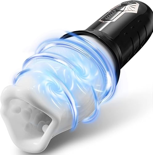 Masturbador masculino giratorio automático, masturbadores masculinos vibratorios con 5 modos de rotación y 10 modos de vibración para estimulación