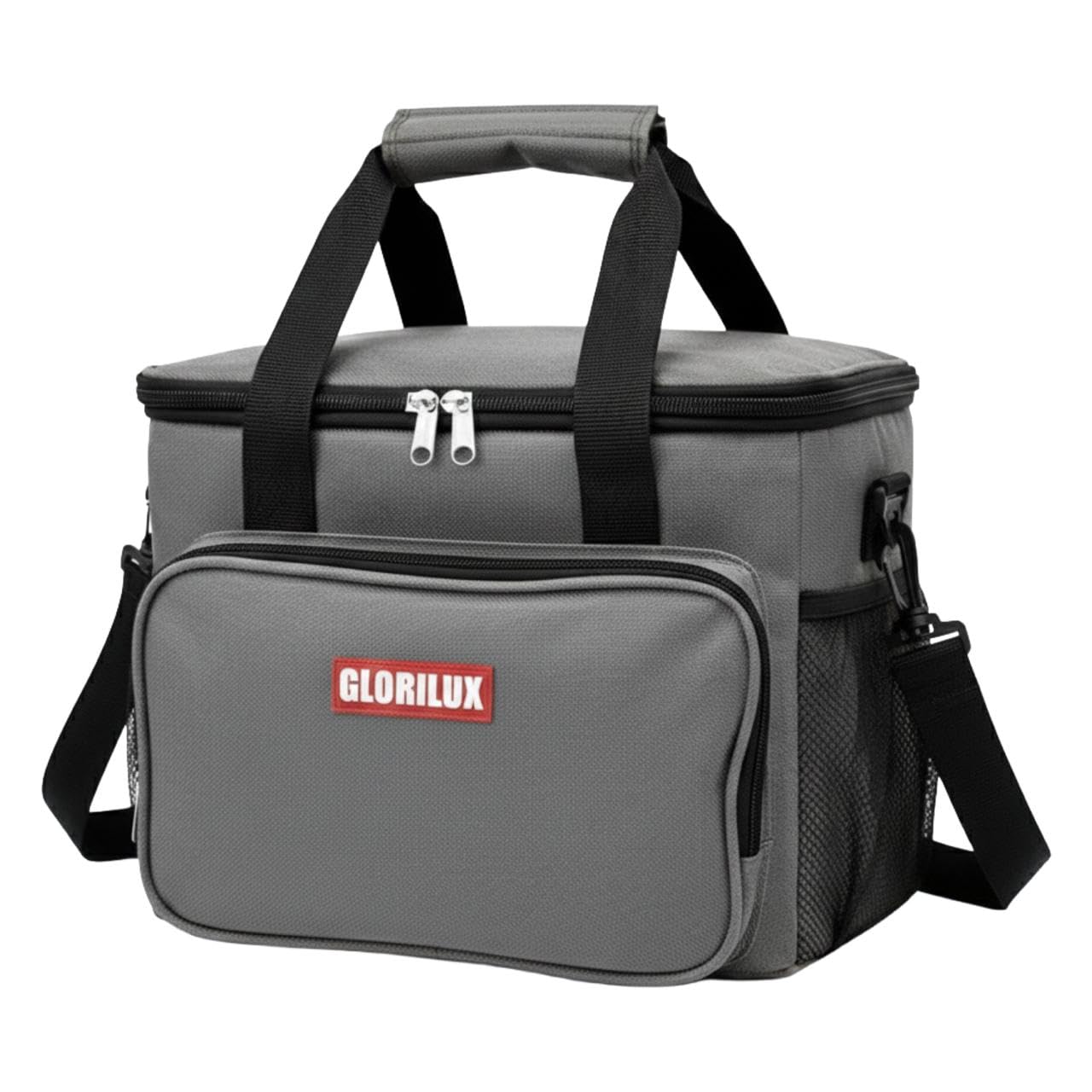 GLORILUX Cool Bag 15L Insulated Lunch Bag for Men/Women – 600D Oxford Fabric - Food Grade PEVA Foil - Fits 24 Cans – Cooler Bags for Work, Office, School, Picnic, Beach and Outdoor – Leakproof