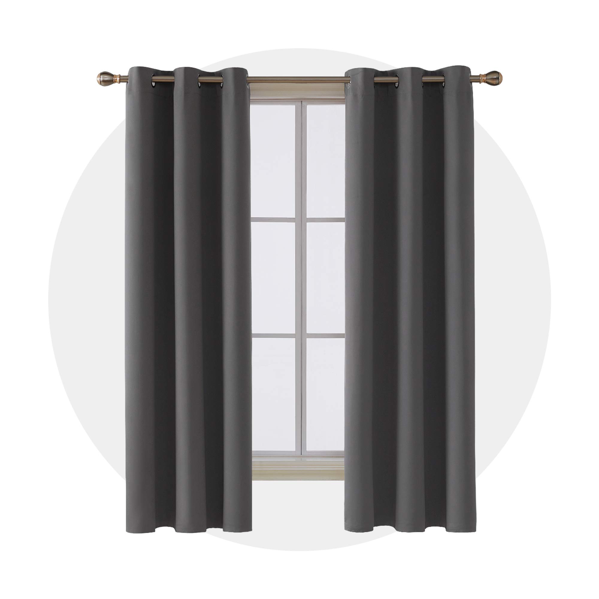 Deconovo Energy Saving Eyelet Curtains for Bedroom Noise Reducing Thermal Blackout Curtains for Living Room Super Soft Window Treatment