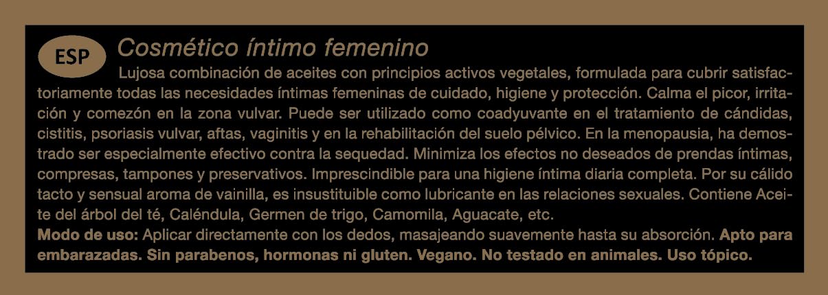 Olevm íntimo di Pompeia, cosmético íntimo femenino - 15ml tamaño viaje con bolsa de terciopelo.