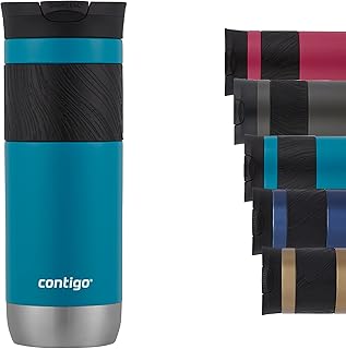 Contigo Byron 2.0 thermo mug, stainless steel insulated mug with Snapseal closure, coffee mug to go, 100% leak proof, dishwasher safe lid, BPA free, keeps drinks warm for hours
