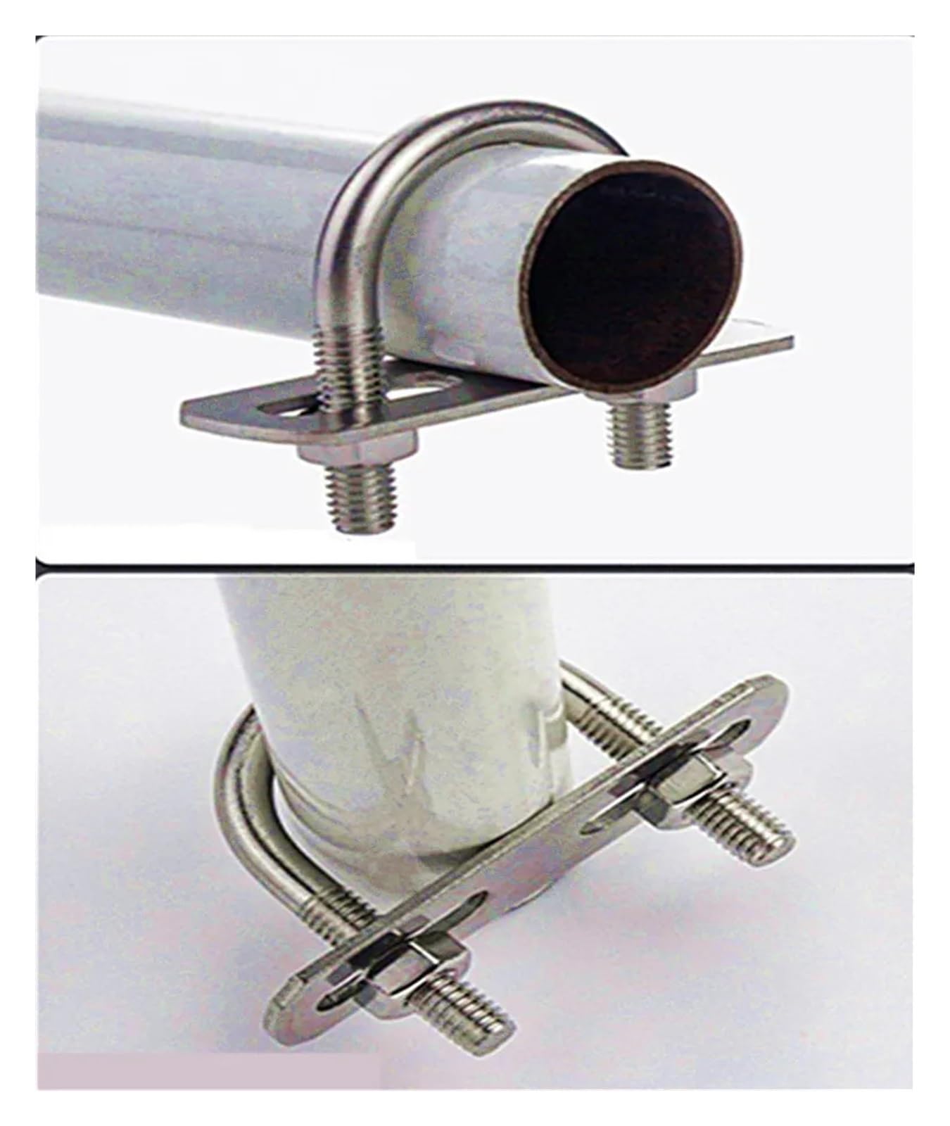 Zacisk śrubowy ze stali nierdzewnej w kształcie podwójnej litery U | Srebro w wielu rozmiarach do naprawy rurociągów(M8x159x189mm-1set)