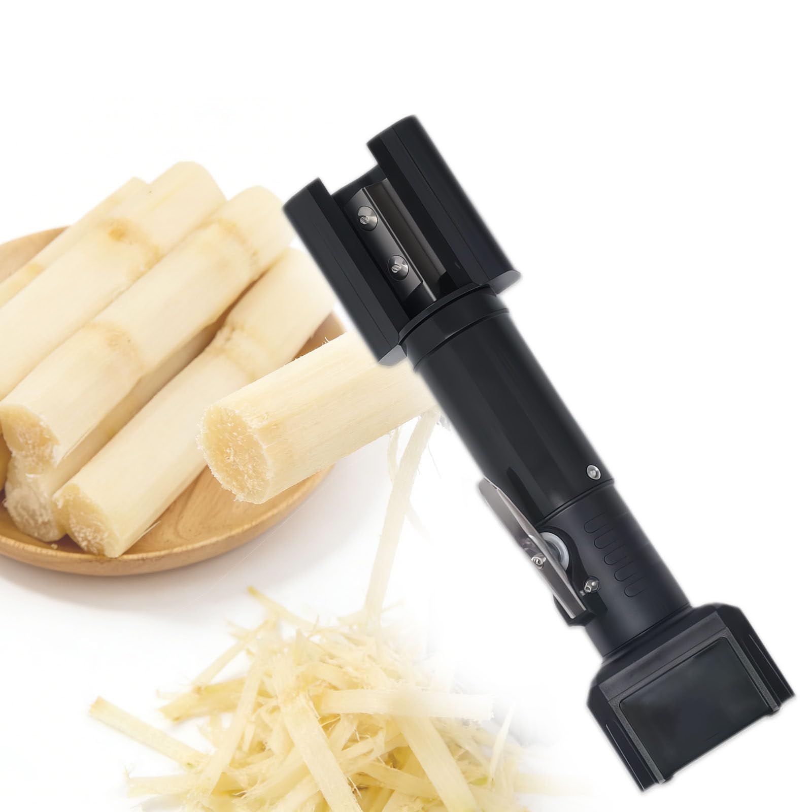 Pelapatate elettrico per canna da zucchero, macchina portatile per la preparazione di canna da zucchero fresca a casa, facile da usare