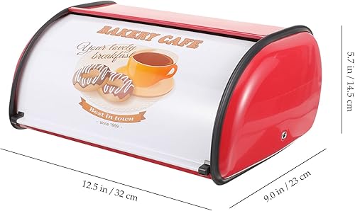 Miniatura 2 de Angoily Caja de almacenamiento de pan para guardar pan de cocina, contenedor de bagel de almacenamiento de pan, soporte para pan, soporte para pan,