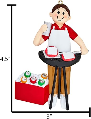 Miniatura 10 de Adornos personalizados para parrilla, adorno de chef, adorno para ahumador, adornos de cocina para árbol de Navidad, adornos de alimentos, adorno de