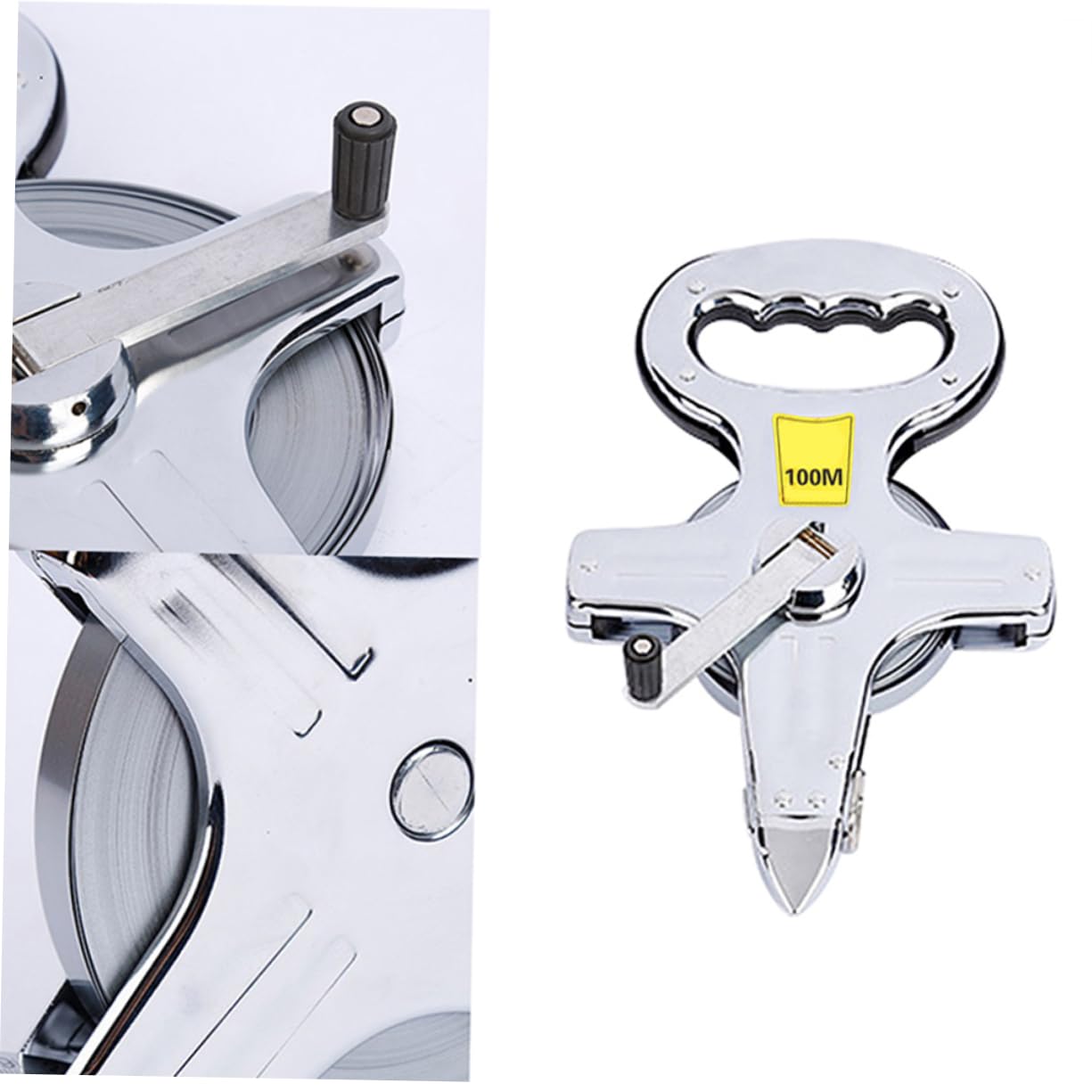 jojofuny Taśma Miernicza 100m Firmy Retractable Tape Ruler Dla Architektów Cieśli I Stolarzy