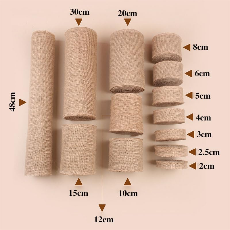 wstążka jutowa, Wstążki jutowe, rolka juty 10 metrów, szerokość 2-48cm(20cm)