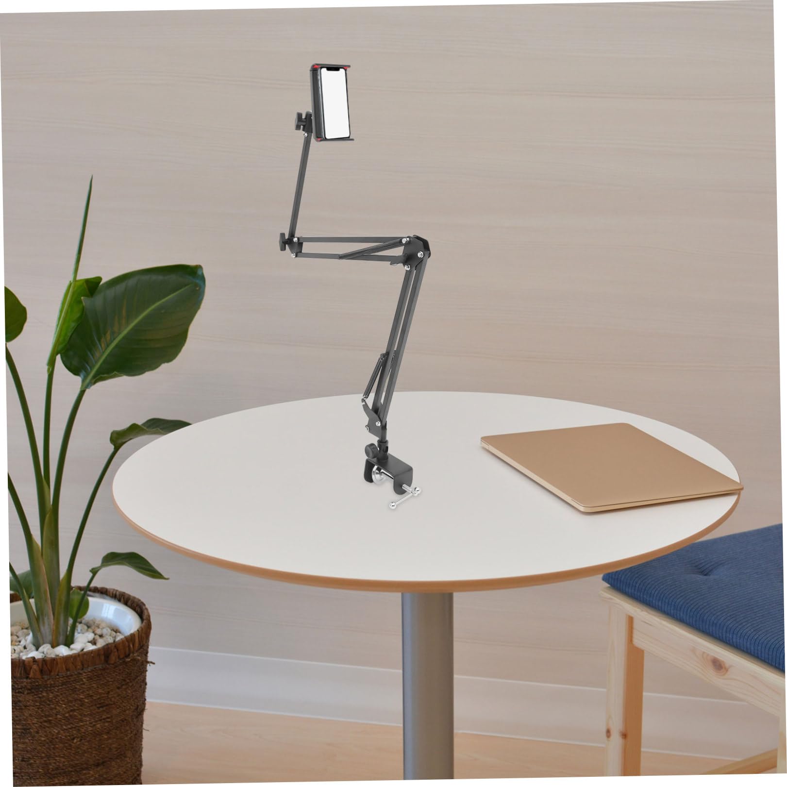 Soporte para Teléfono y Tableta Ajustable Soporte Plegable de Metal para Escritorio