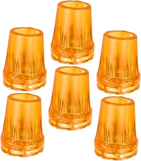 COLLBATH Puntas Ergonómicas Para Bastones De Trekking Almohadilla Sin Muletas Funda Para Pies Para Bastones De Trekking Reemplazo De Punta De Muleta De Fácil Instalación 6 Piezas Color Amarillo