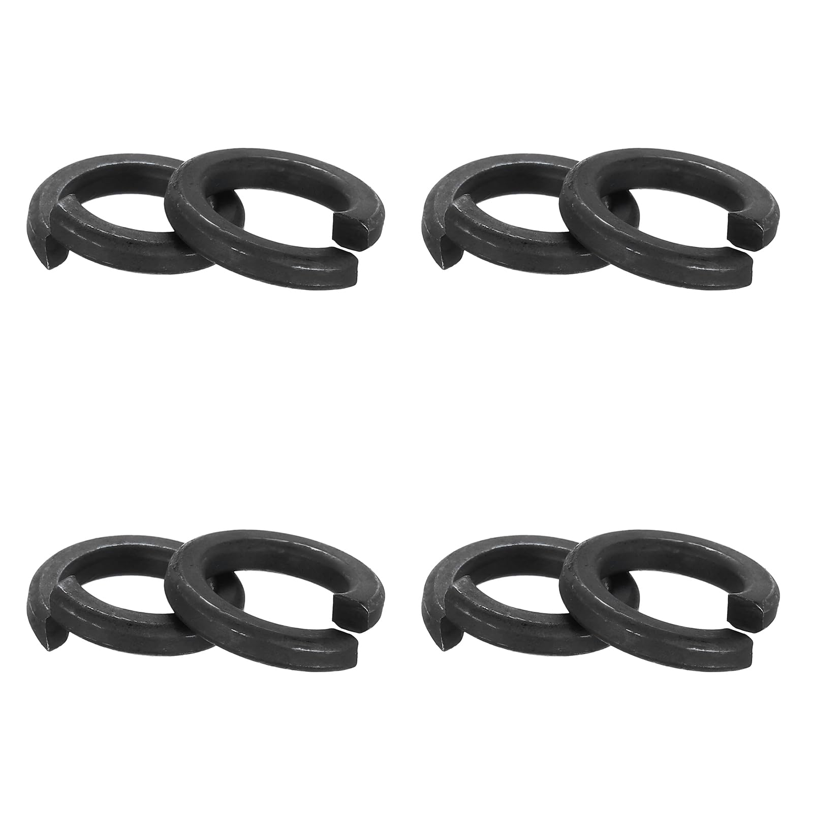 PATIKIL 100 Pcs Split Lock Washer, M12 Spring Lock Washer 304 Stainless Steel Lock Washers Assortment Kit for Screws Bolts Black