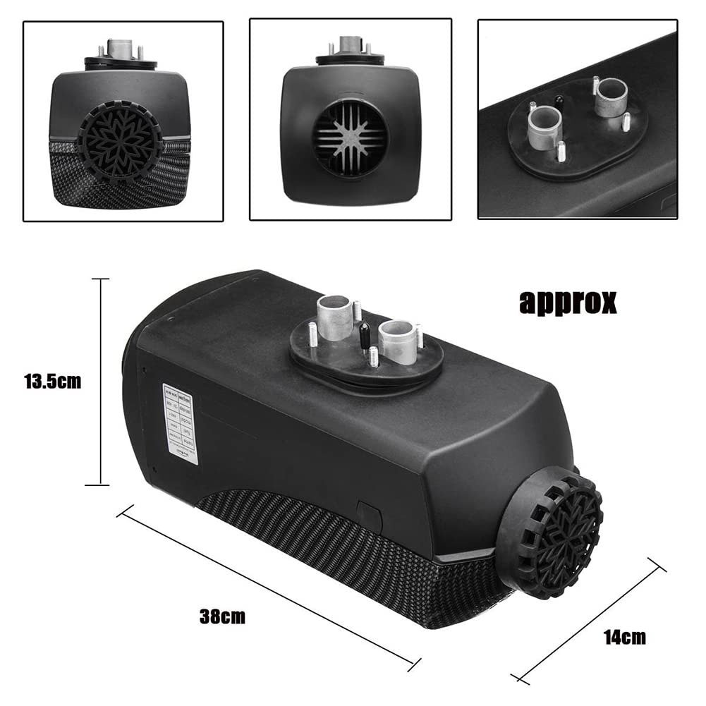 5KW nagrzewnica powietrza na olej napędowy 12V/24V nagrzewnica postojowa, nagrzewnica na olej napędowy do ciężarówek z tłumikiem, zbiornikiem, pilotem, do pojazdów ciężarowych kampery kampery