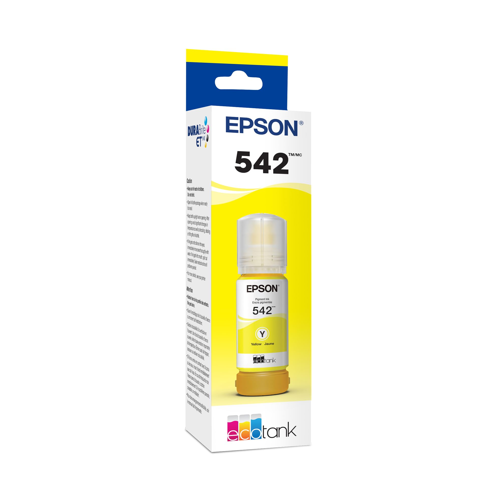 Epson 542 EcoTank Pro Ink Ultra-high Capacity Bottle Yellow (T542420-S) Works with ET-5150, 5170, 5180, 5800, 5850, 5880, 16600, 16650