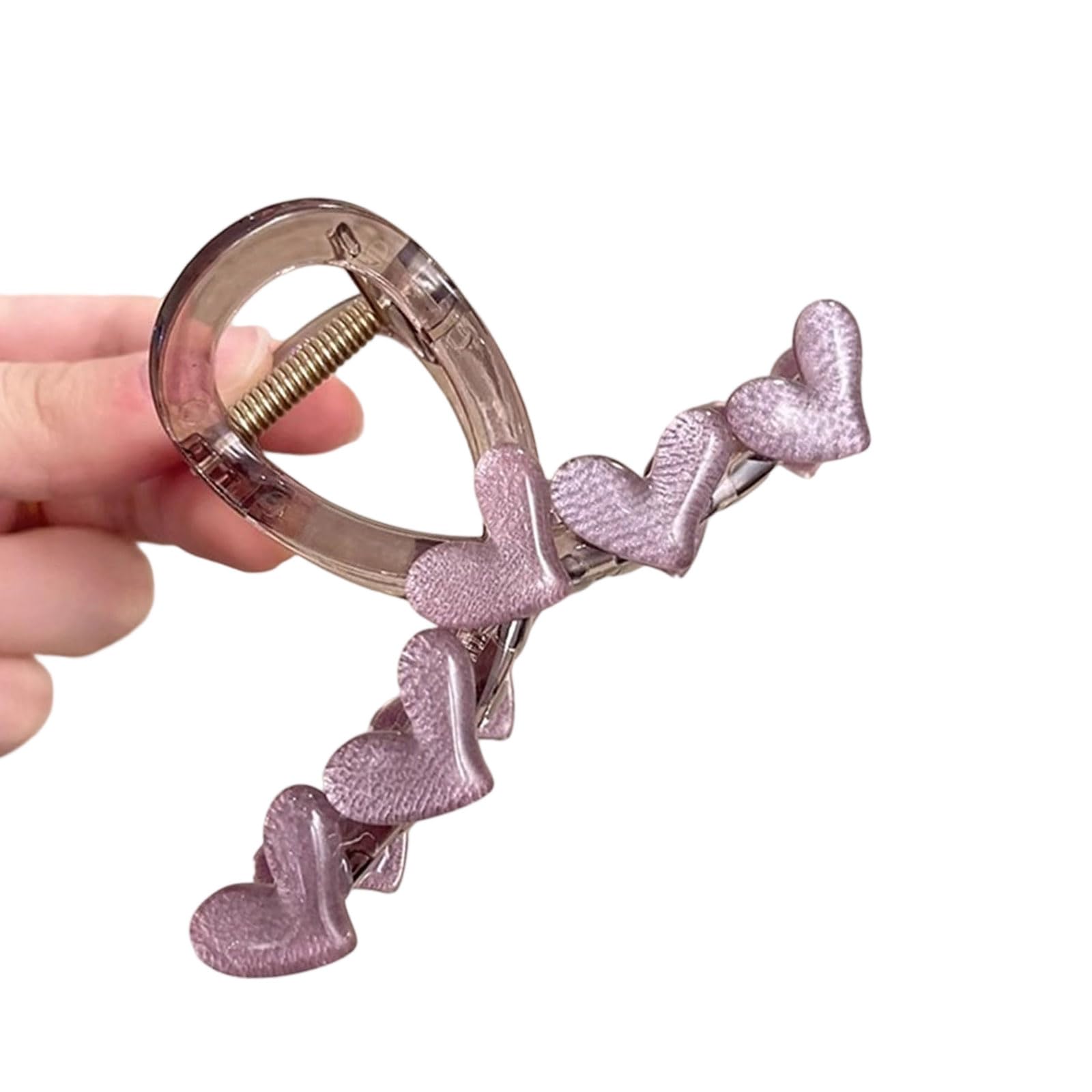MICFENY Additional Polyacrylate Hair Clip With Decorative Heart Detailing Grip Everyone Hairstyles