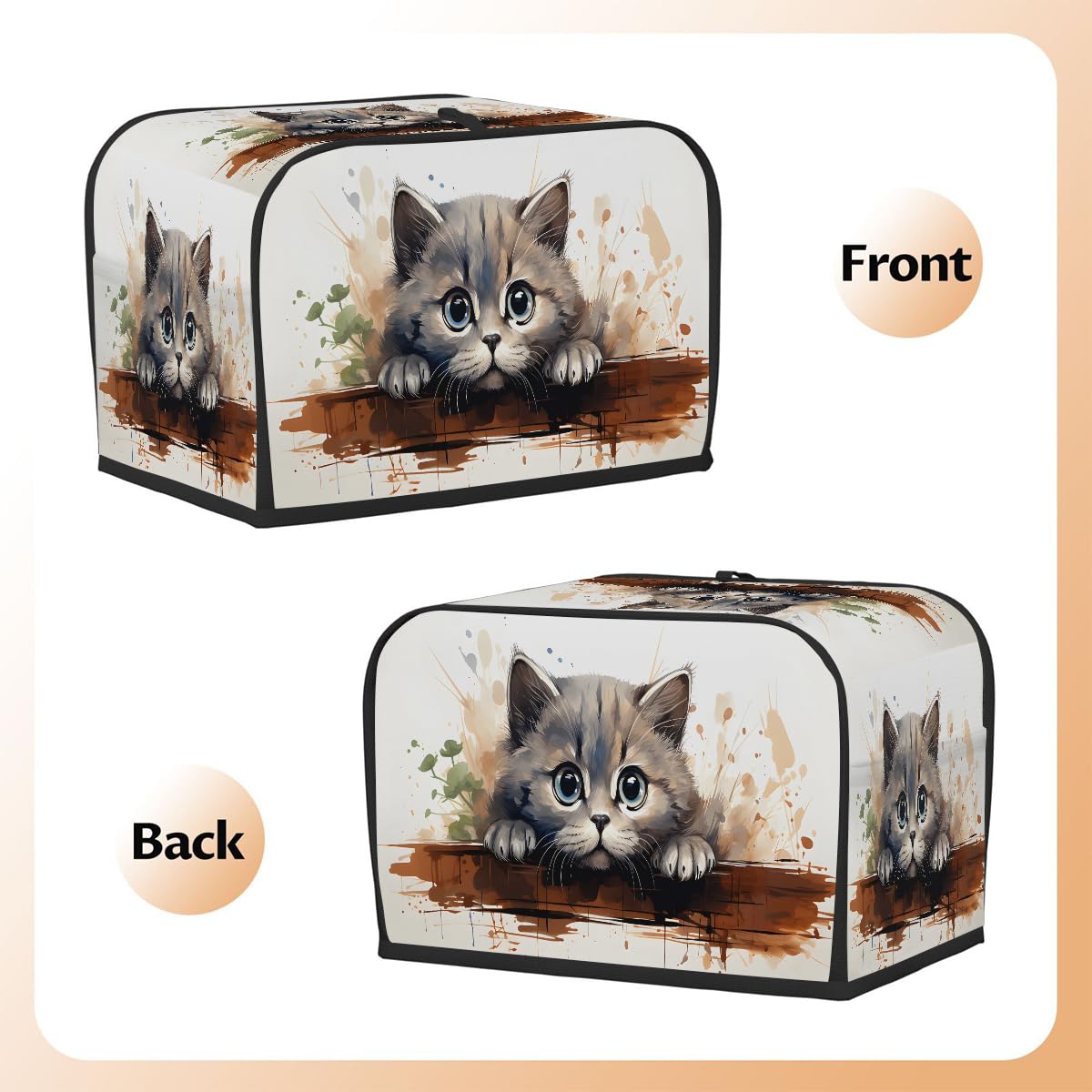 Cute Cat Toaster Cover - Stain Resistant & Washable -3