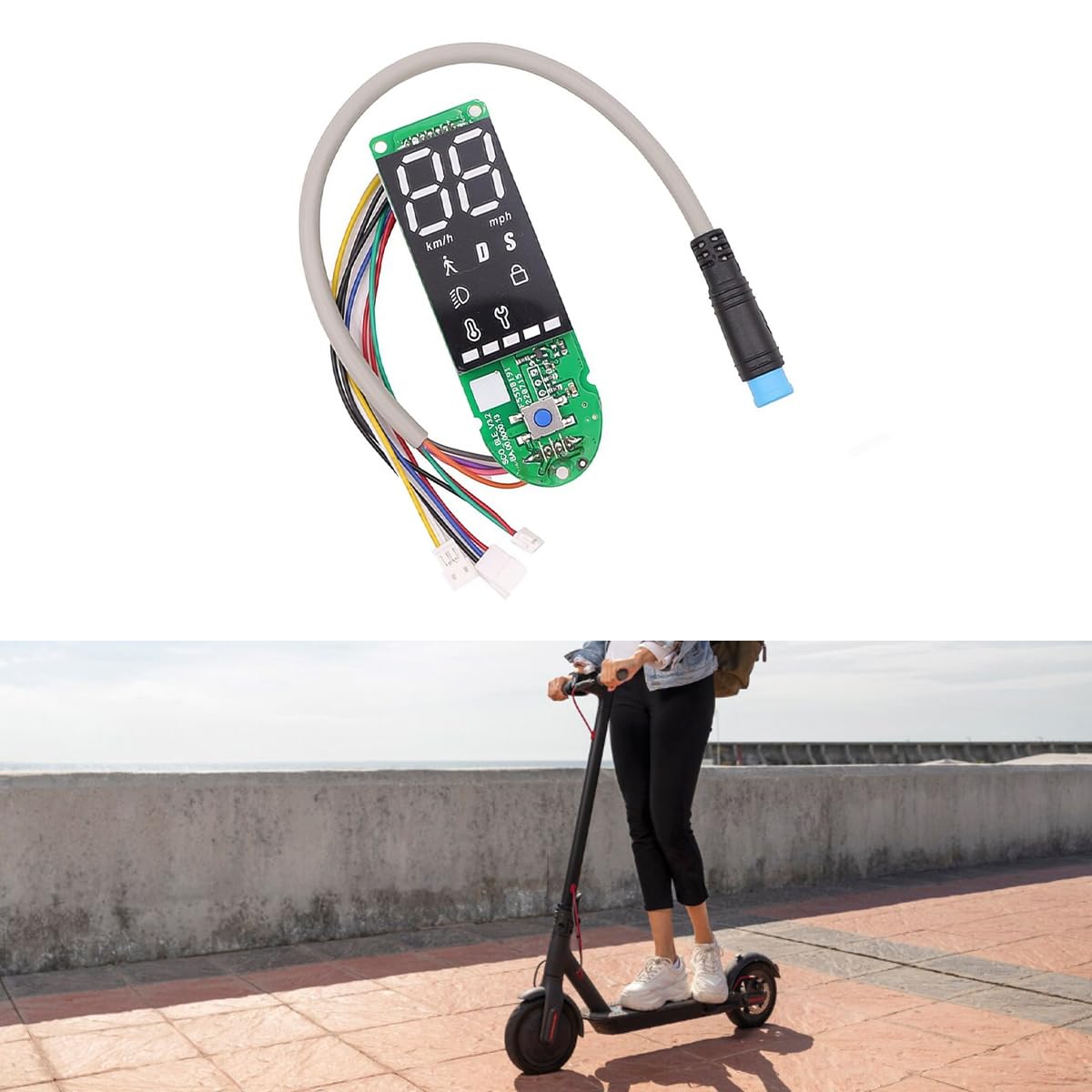 HUBa Pantalla para salpicadero de Scooter eléctrico Compatible con M365/Pro/Pro2/MI3pro, compacta y Elegante