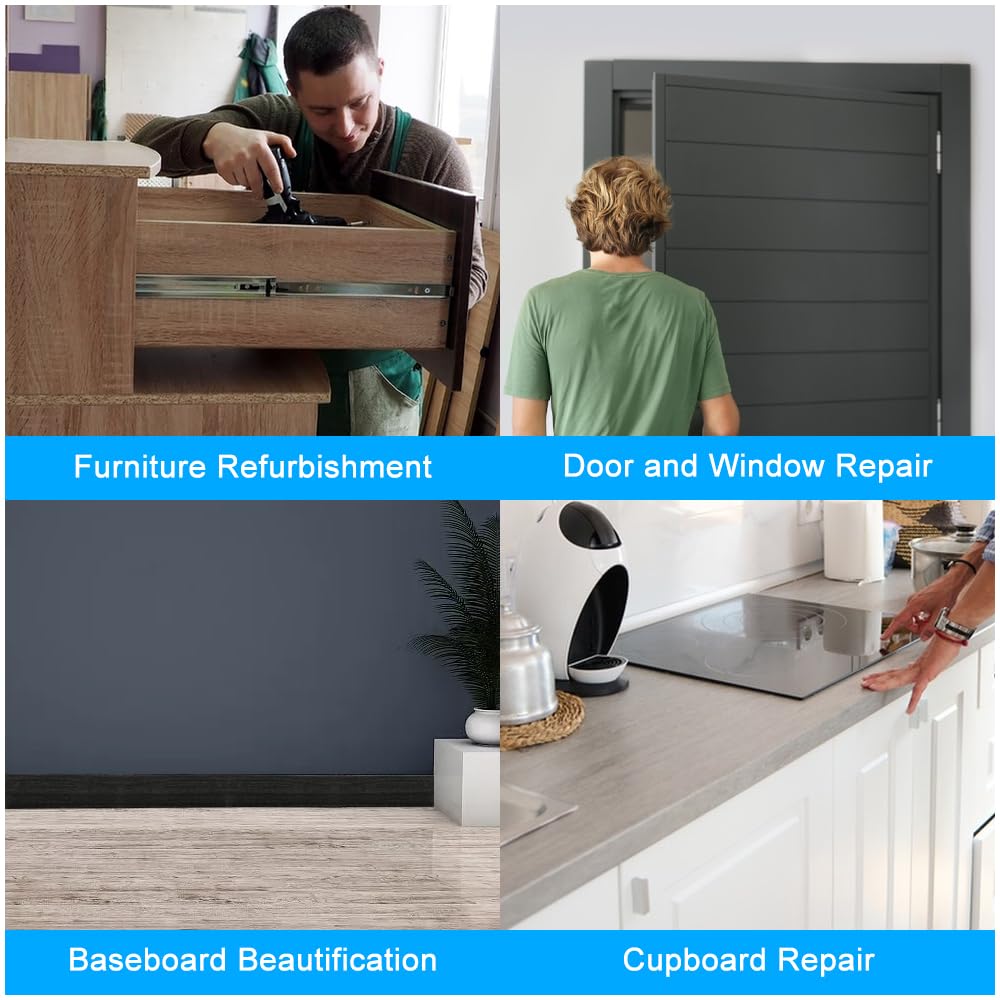 Nastro Adesivo Riparazione Legno YunBey - 4.57m X 5.7cm, Per Pavimenti E Pareti - Foto 9