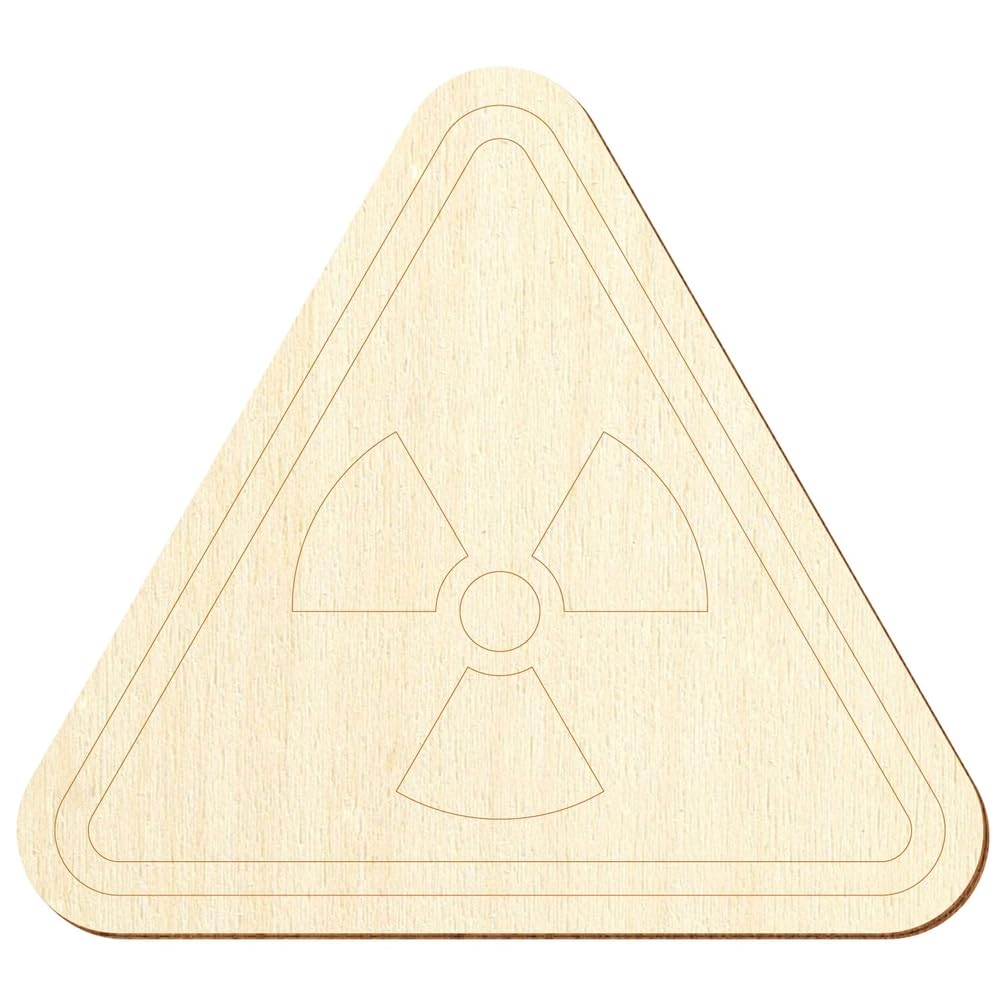 Cartel de madera con radiación de 3 a 50 cm, paquete de 50 unidades, ancho: 42 cm de ancho