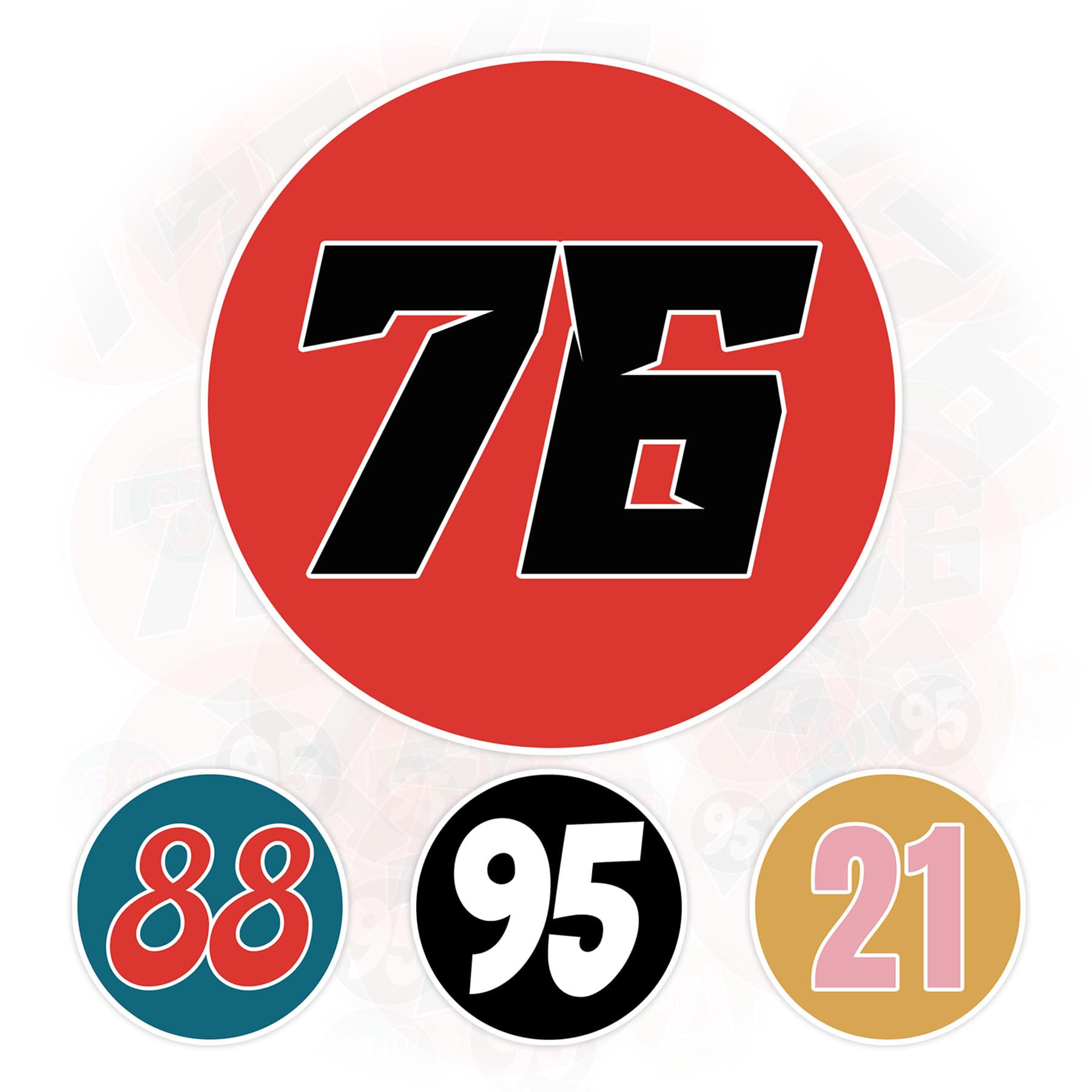 Custom Racing Number Name Sticker – Personalized Motorsports Decal for Helmet Car Bike Kart Dirt Bike Water Bottle Laptop – Waterproof Vinyl, Easy to