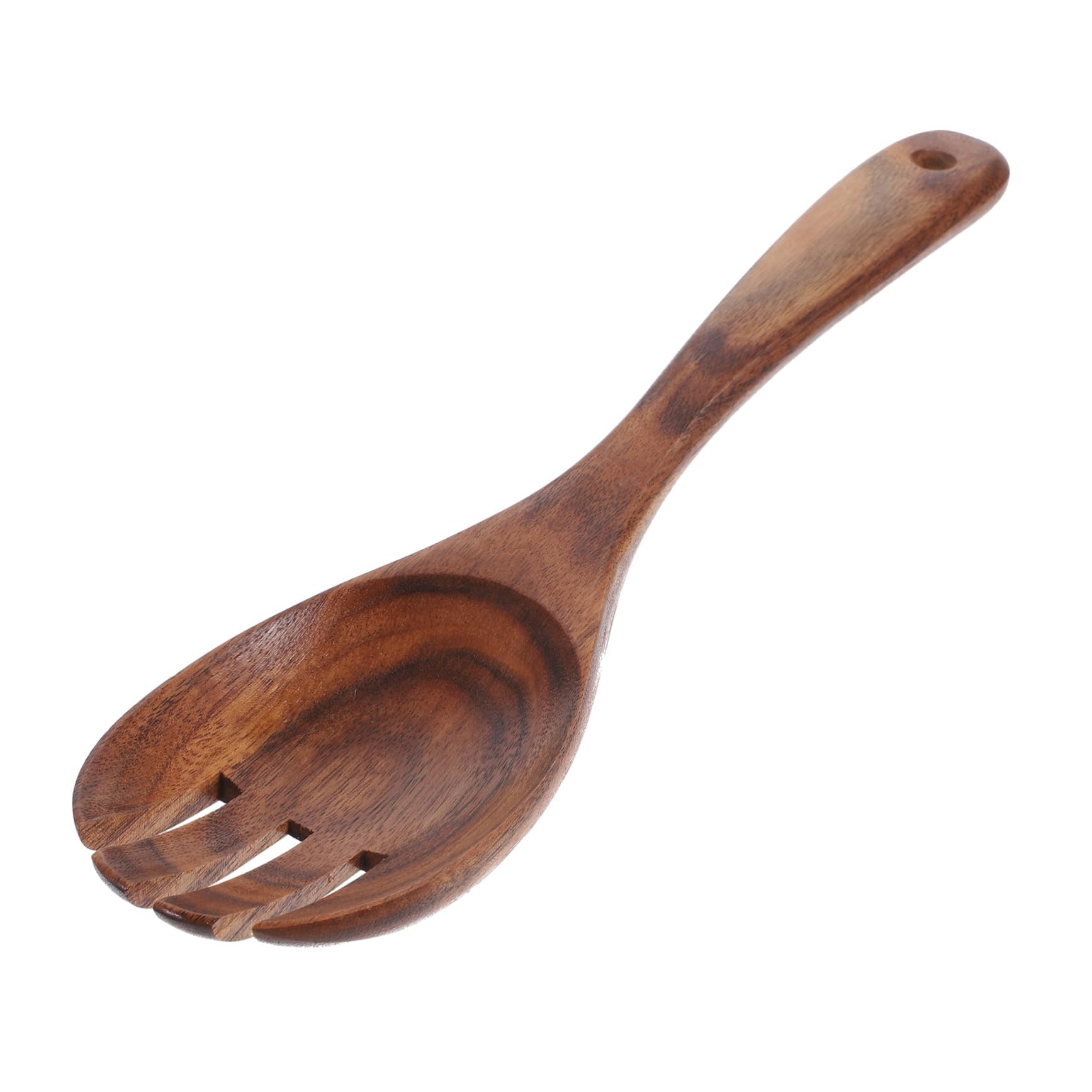 OFFSCH Wooden Spoon Salad Serving Fork Spoon Set Wooden Tableware for Kitchen Home
