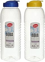 زجاجة مياه بلاستيك اكوا فريش من لمسة بلاست، 1.5 لتر، قطعتين - متعدد الالوان , 1.5 L