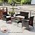 FDW Outdoor Patio Furniture Sets 4 Pieces Patio Set Rattan Chair Wicker Sofa Conversation Set Patio Chair for Backyard Lawn Porch Poolside Balcony Garden Furniture Sets with Coffee Table