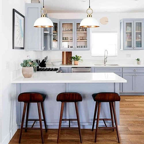 Miniatura 3 de ALICE HOUSE AL577910-P1 - Lámpara colgante de 10 pulgadas de oro blanco de mediados de siglo, moderna lámpara colgante para comedor, cocina,