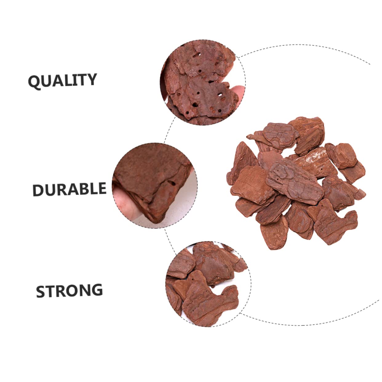 Materiale Decorativo Per Rettili Corteccia Di Pino Lucidata, Paesaggistica Naturale Per Scatola Di Allevamento, Confezione Da 500 g Per Terrari Di Rettili e Animali Esotici