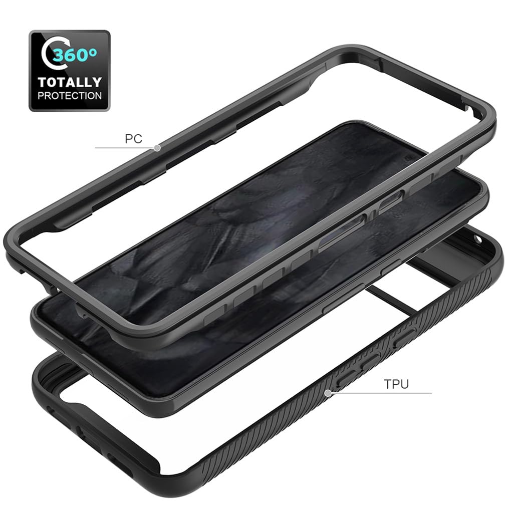 SEAHAI Trasparente Cover per Google Pixel 7 PRO, Rugged Custodia Full