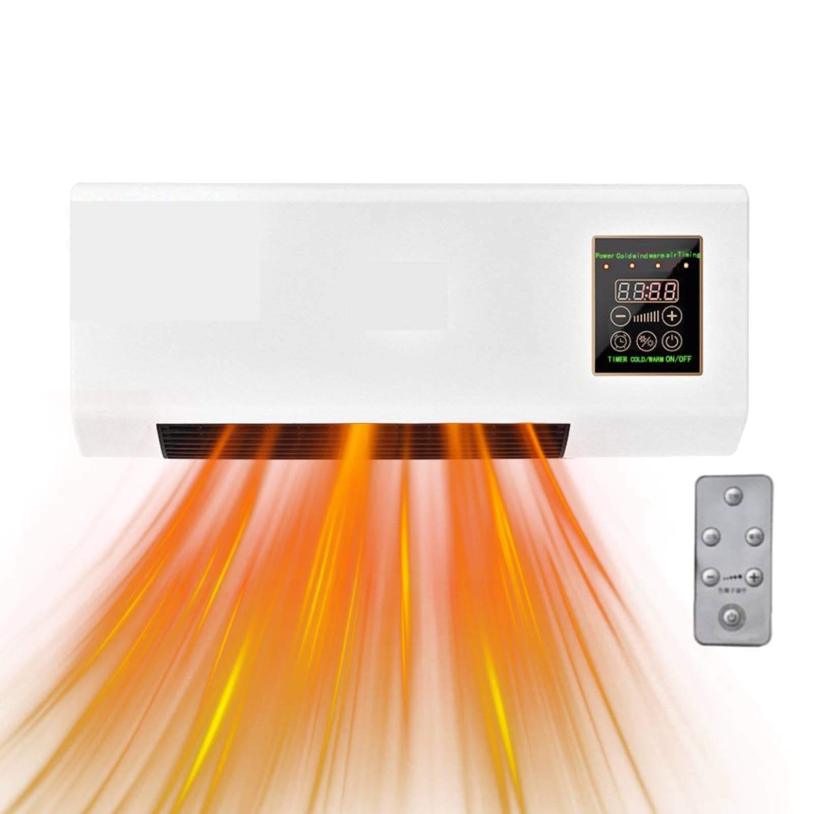 F Fityle Mini Climatiseur Silencieux sans Unité Extérieure, Climatiseur Mobile Mural et Table, Minuterie 8h, Clim Mobile Réversible 2 en 1, pour Chambre, Bureau, Appartement, Prise EU