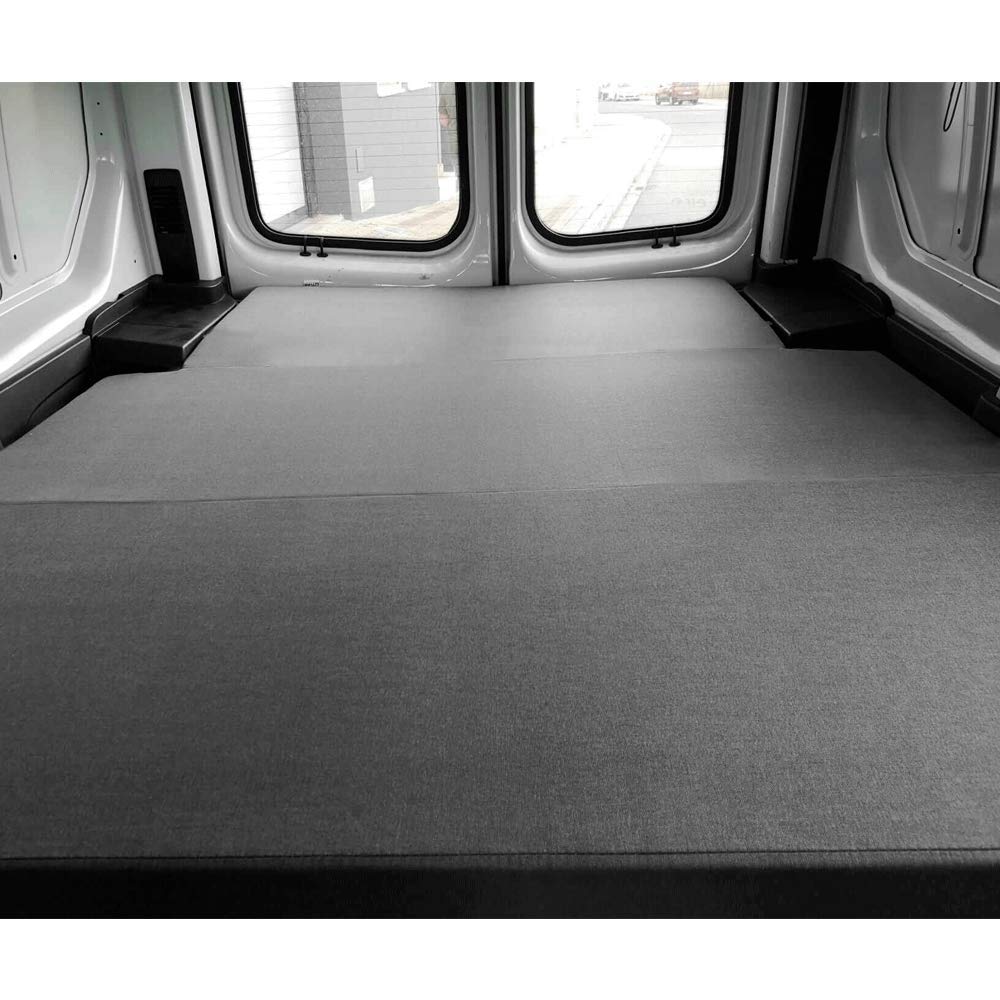 Colchón Plegable con Viscoelástica para Renault Trafic, Opel Vivaro y Nissan Primastar (2002-2014) - Combi/Passenger/Spaceclass -155x190x8 cm Color Gris