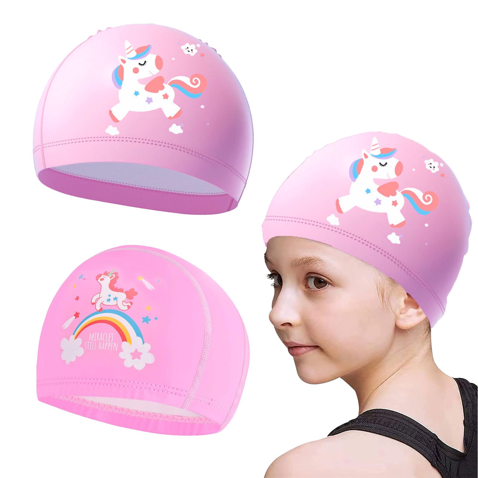 Edition "Octobre Rose " ARENA Print 2 Shocking Pink - Bonnet De Bain Piscine