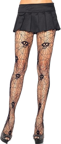 E-Laurels Women Sexy Lace Patterned Tights Fishnet Floral Stockings Small Hole Pattern Leggings Net Pantyhose Black