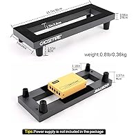 Vista 5 de Ghost Fire - Soporte para pedales para guitarra, de aleación de aluminio, soporte para pedales de efectos para guitarra, con bolsa de transporte