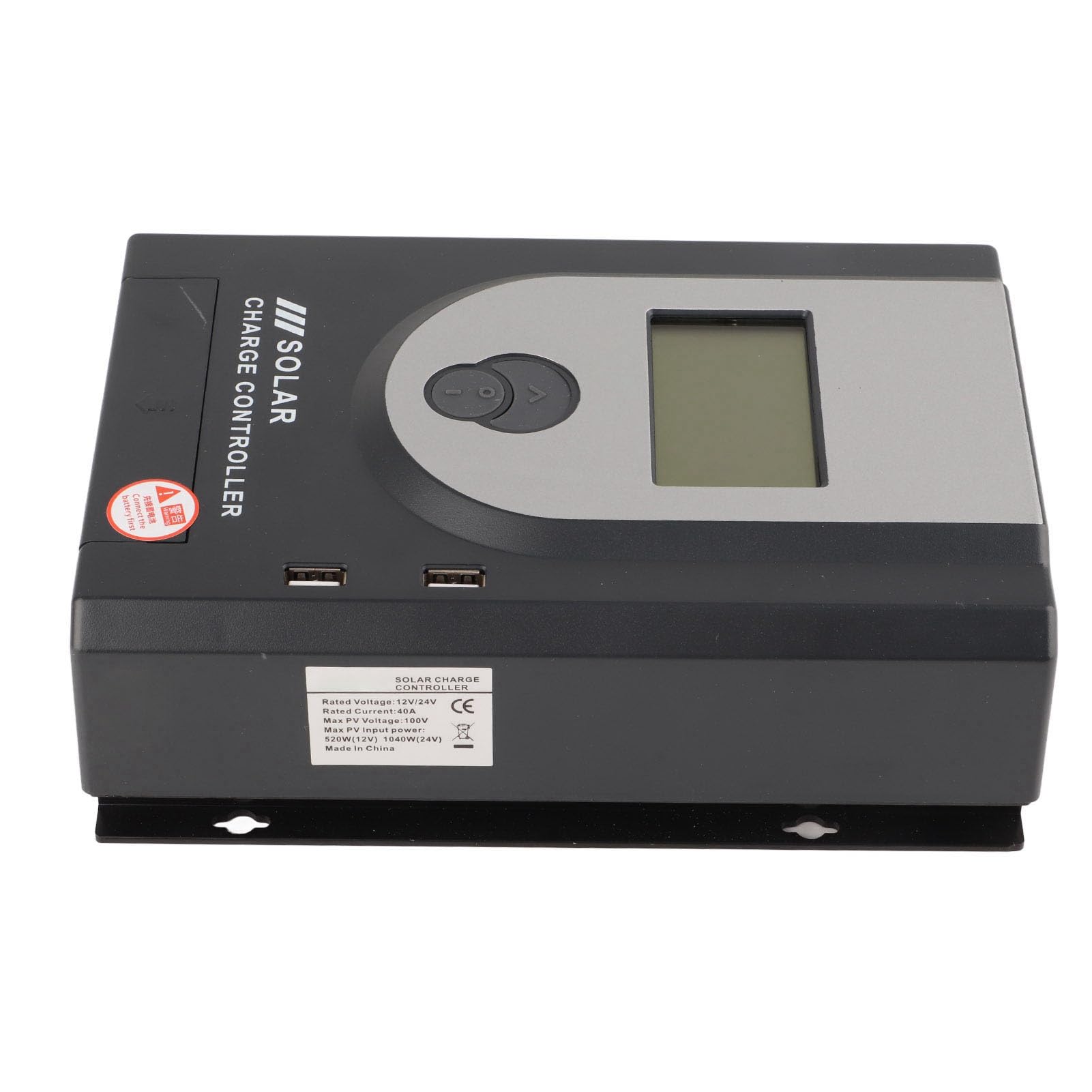 Controlador de carga solar MPPT de 40 A con protección y detección de temperatura para el hogar, generación de energía, yate, barco