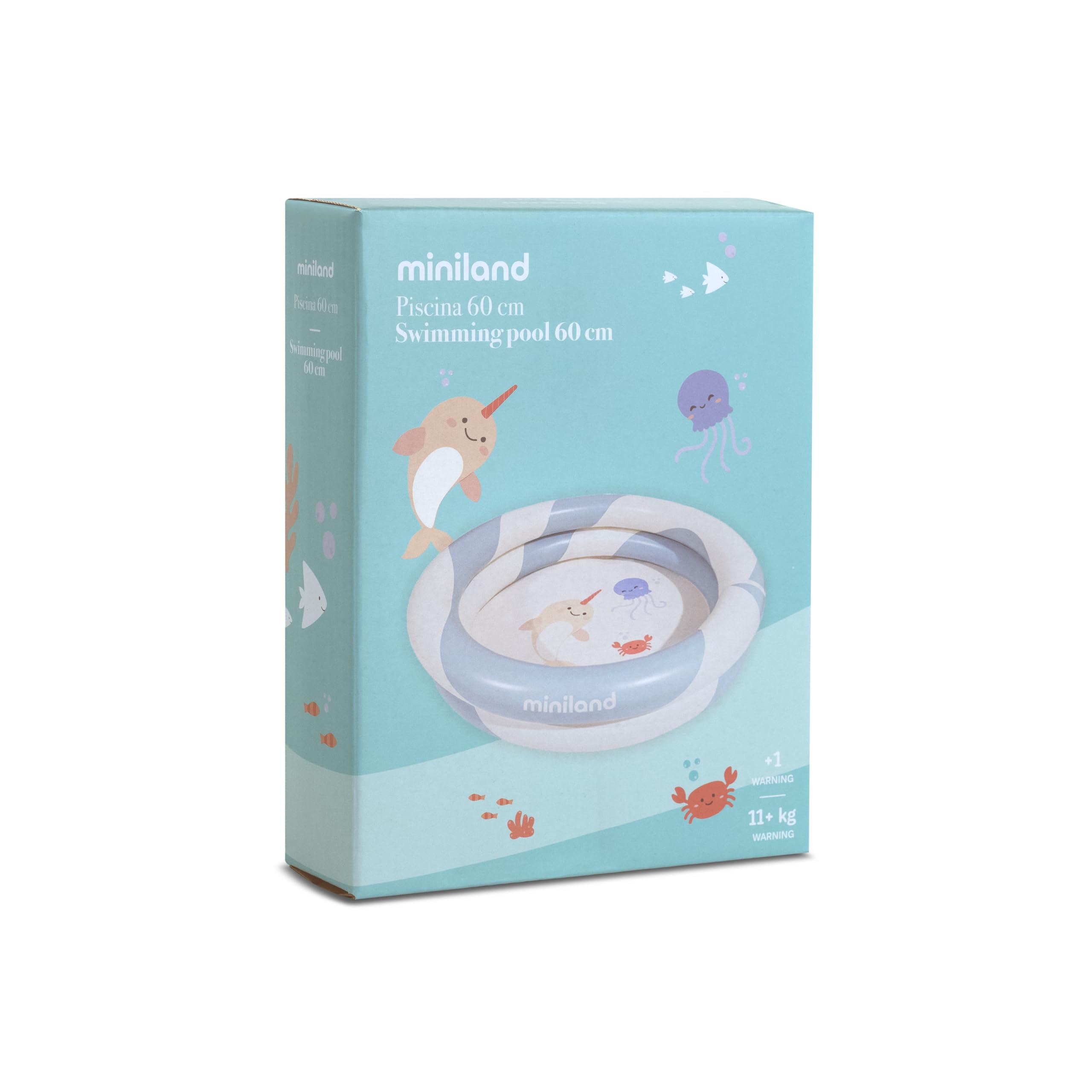 Miniland Piscina Infantil Compacta de 60cm, Ideal para Casa y Juego Sensorial, Bolas Piscina Infantil, Plegable y Segura, Piscina de Bolas para Bebé, Piscinas Desmontables | Swim Collection
