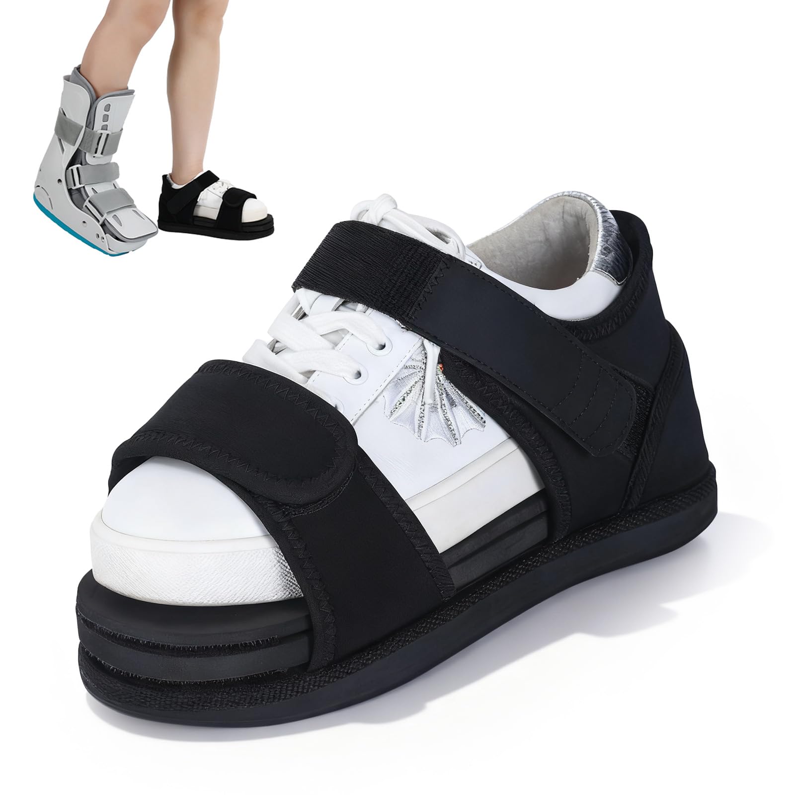 Beinlängenausgleich für Walking Boot & Gipsstiefel, Ergonomische Schuherhöhung für Damen & Herren, Verstellbarer Shoe Balancer zur Vermeidung von Beckenschiefstand, Links & Rechts (M)