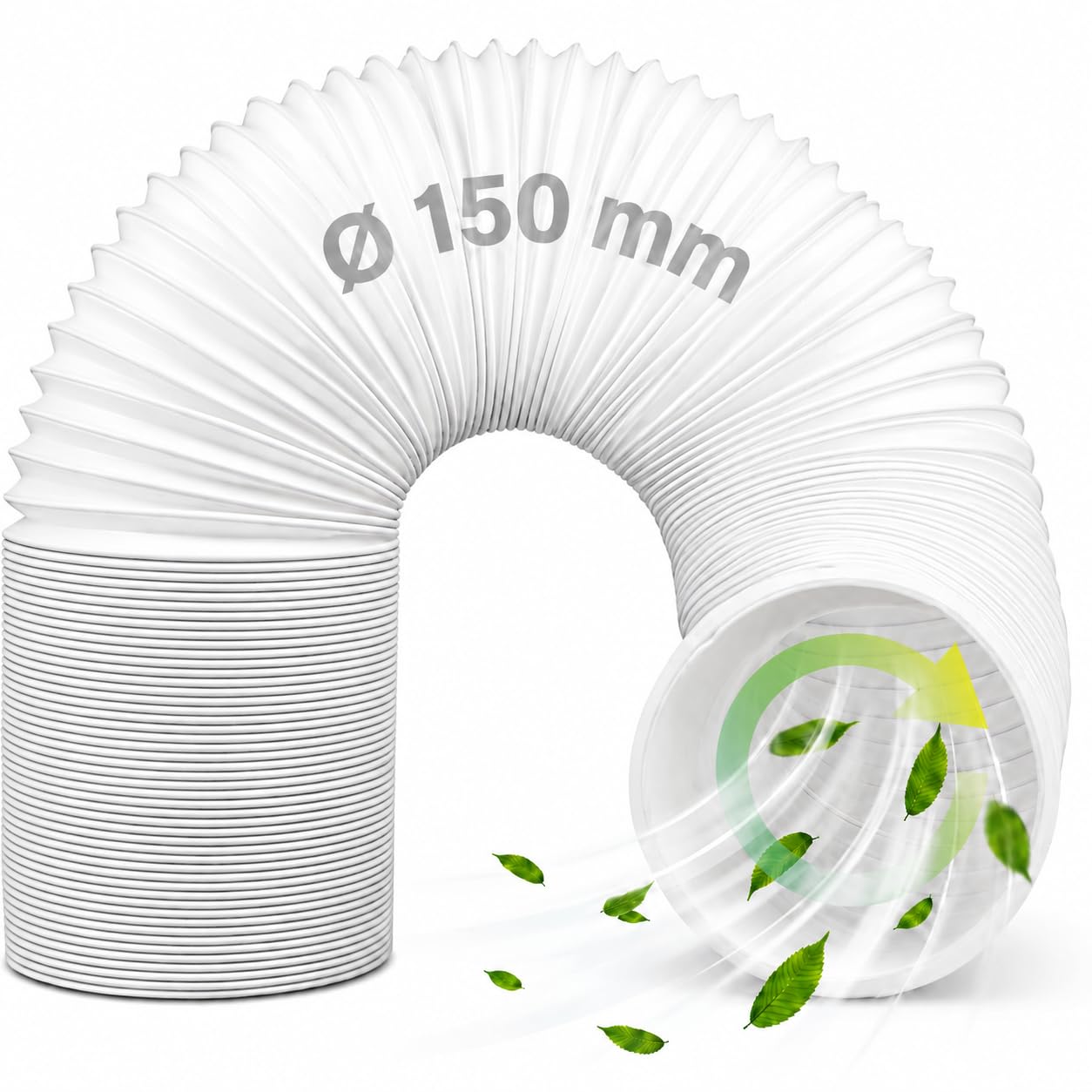 Tuyau de climatiseur portable Diamètre 15cm Climatiseur Mobile Tuyau évacuation Climatiseur Mobile pour climatiseur d'échappement Compatible avec Les climatiseurs Mobiles LG,Delonghi et Autr