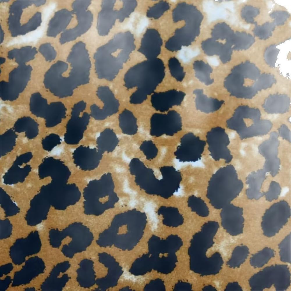 5 m, larghezza 150 cm, motivo leopardato, tessuto per imbottitura, tessuto al metro, tessuto decorativo per lavori fai da te, artigianato, decorazione per la casa, decorazione di abbigliamento, caffè