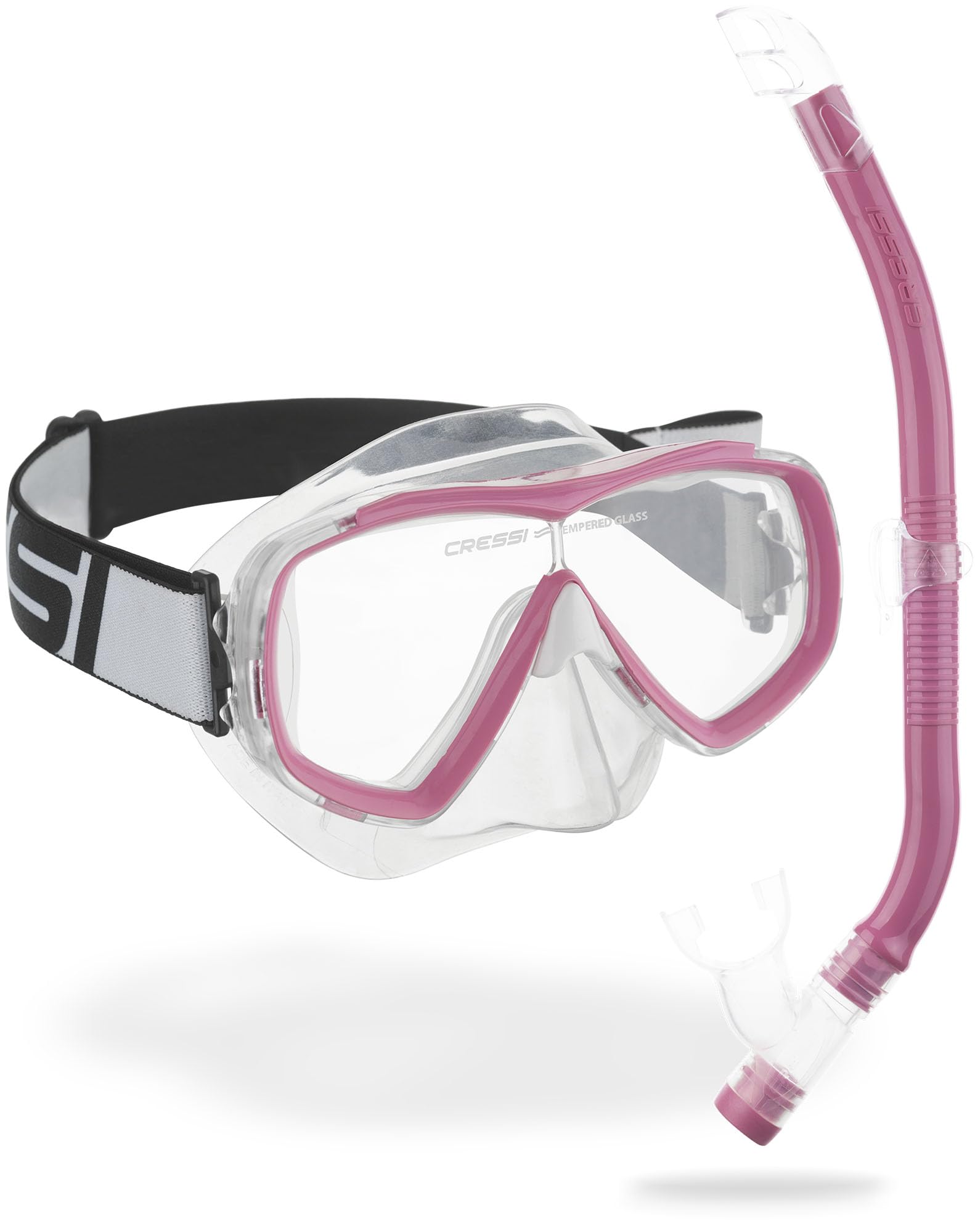 Cressi Kids' C Estrella VIP Jr Clear/Lime Junior Snorkeling/Diving Combo Set
