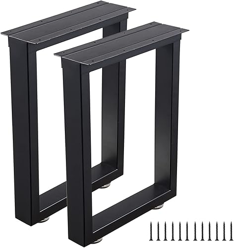 Miniatura 9 de Patas de metal para mesa de 28 pulgadas, patas de escritorio resistentes para mesa de comedor, patas de mesa de centro de metal negro con