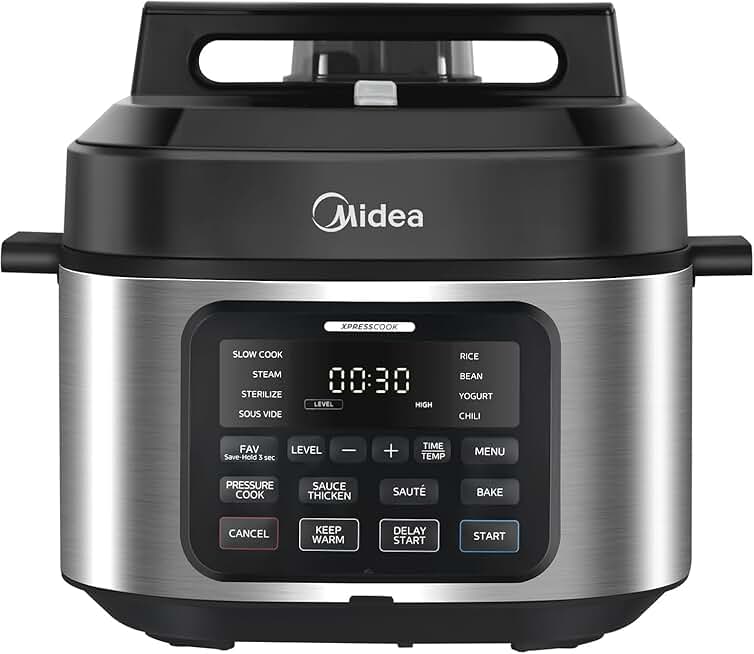 9-in-1 Multi Cooker, 6L with 12 Cooking Functions Pressure C