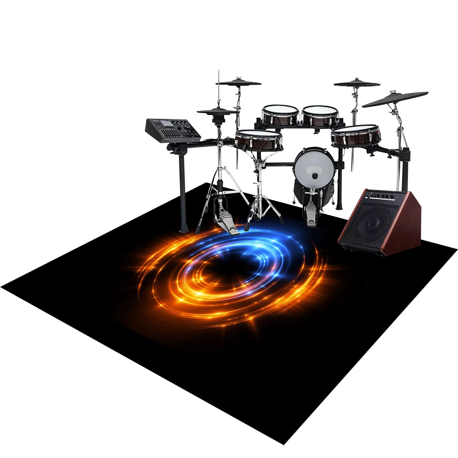 Dywaniki z baterią akustyczną Dywan bębnowy do zestawów perkusyjnych elektronicznych bębnów i innych instrumentów muzycznych antypoślizgowe maty bębnowe mata bębnowa mata na baterie 200 x 160