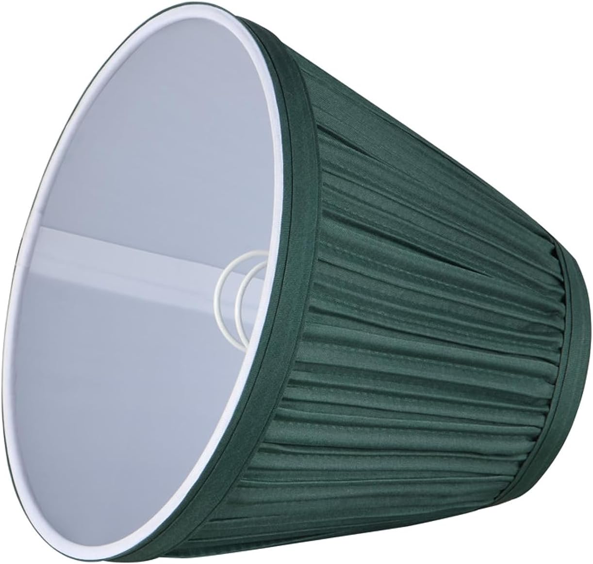 Aspen Creative 33123-6 Small Pleated Empire Shape Chandelier Clip-On Lamp Shade, Hunter Green, 3" Top x 6" Bottom x 5" Slant, 6 Pack