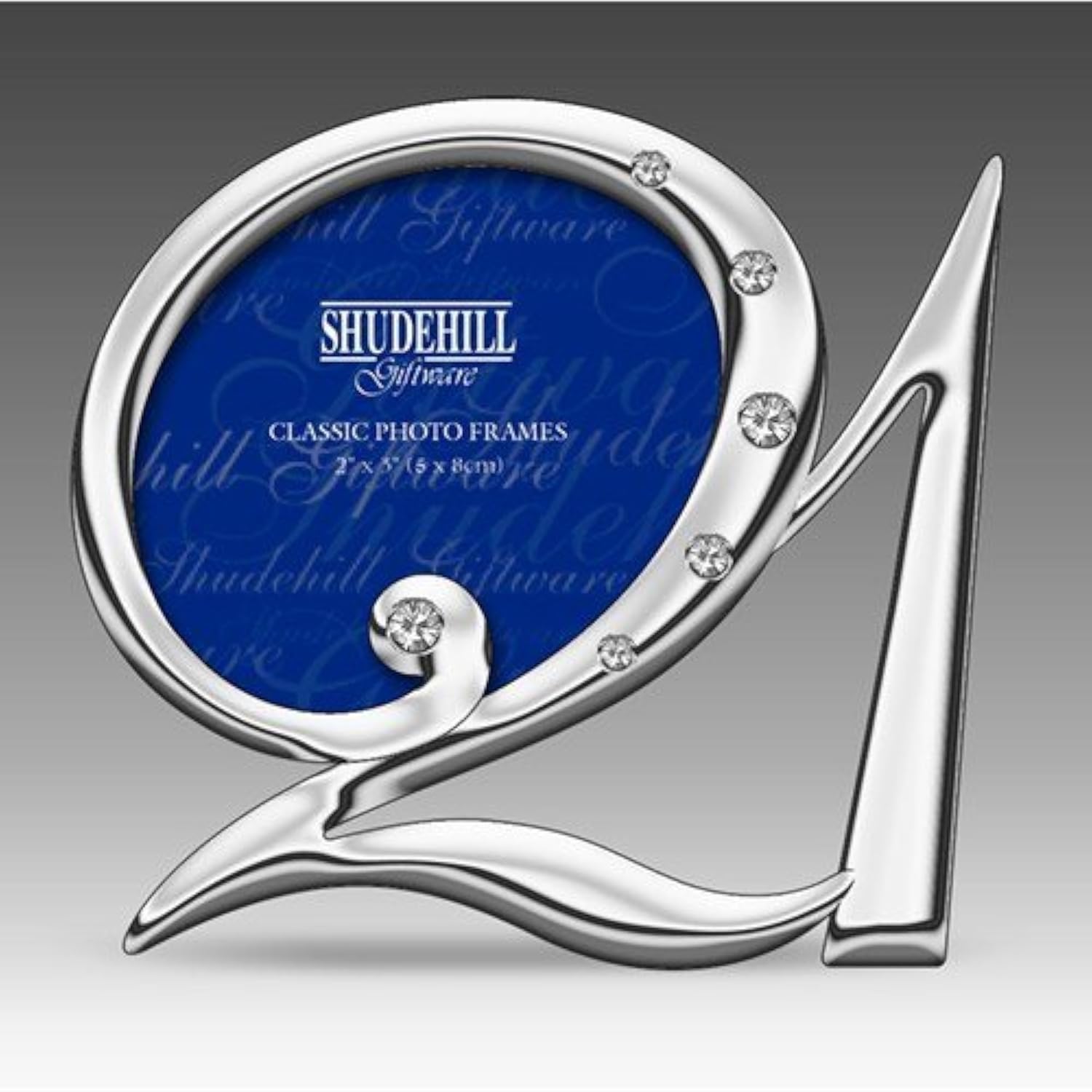 Shudehill Giftware Silver Shudehill 21St Birthday Gift Diamante Cute Mini Photo Frame