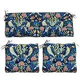 ADLIVWYD 3-Pieces Wicker Chair Cushion Set, 1 loveseat and 2 U-Shape, 44'x19'...