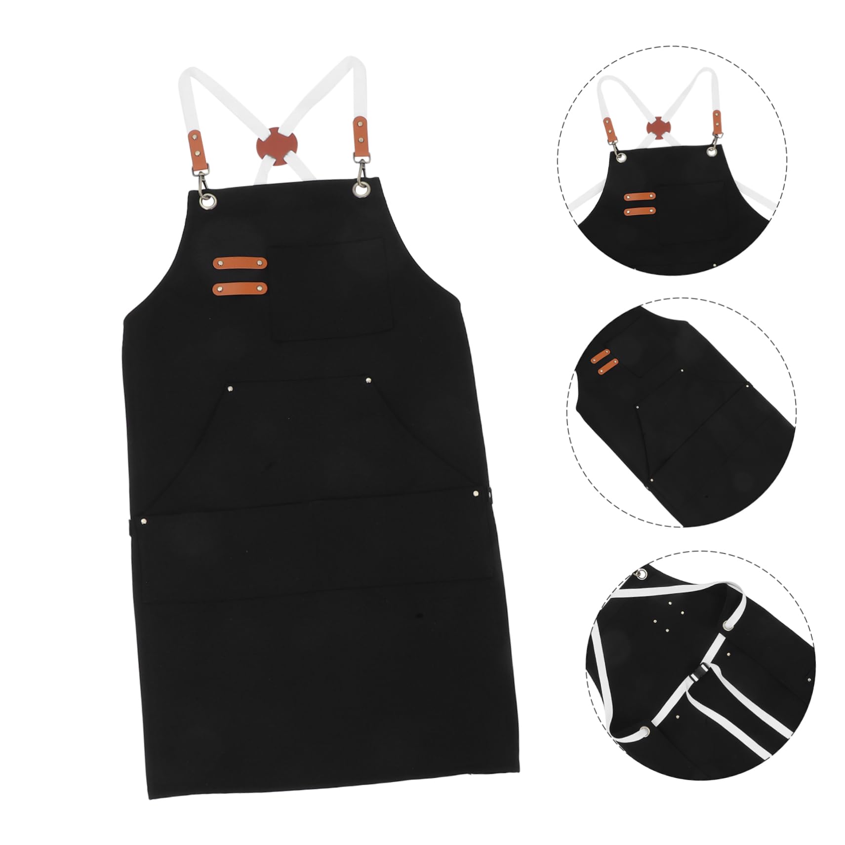 SHINEOFI Delantal De Lona Resistente Con Múltiples Para Hombre Para Barbacoas Carpintería y Actividades Al Aire Funcional y Práctico Para Uso Taller Cocina y Jardín