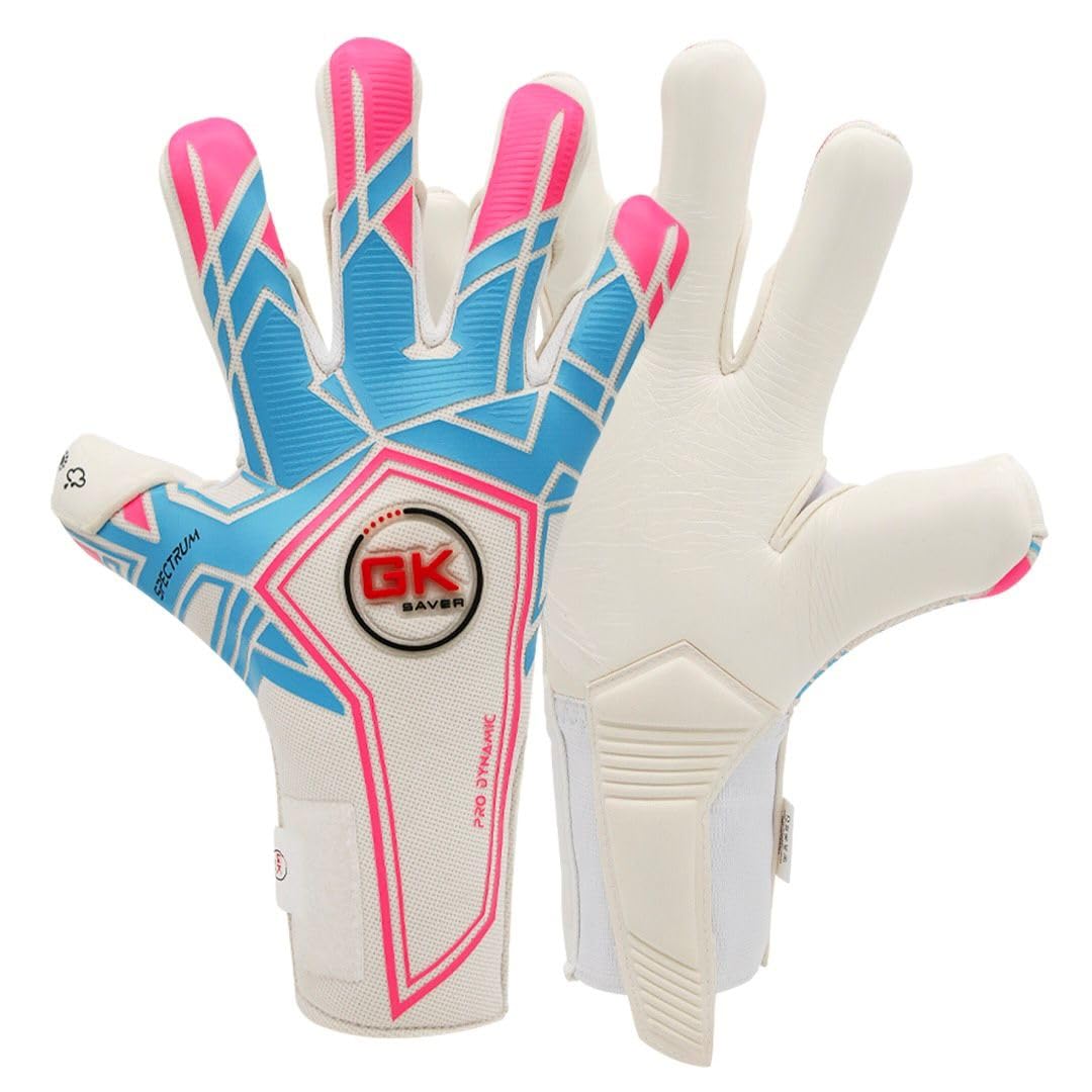 GK Saver Football Goalkeeper Goalie Gloves | Anti-Slip Grip Palms | Spectrum Series | Goalkeeping GK Gloves| Perfect for Intense Soccer Gameplay (Spectrum-S1, SIZE 9)