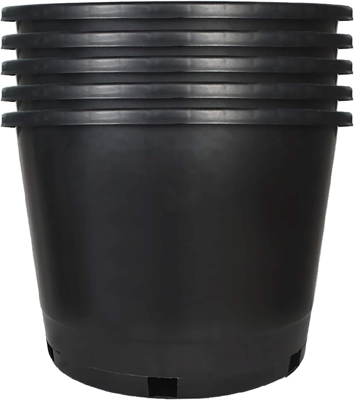 5-Pack 25 Gallon Premium Black Nursery Pot Plant Container Garden Planter Pots (25 Gallon)